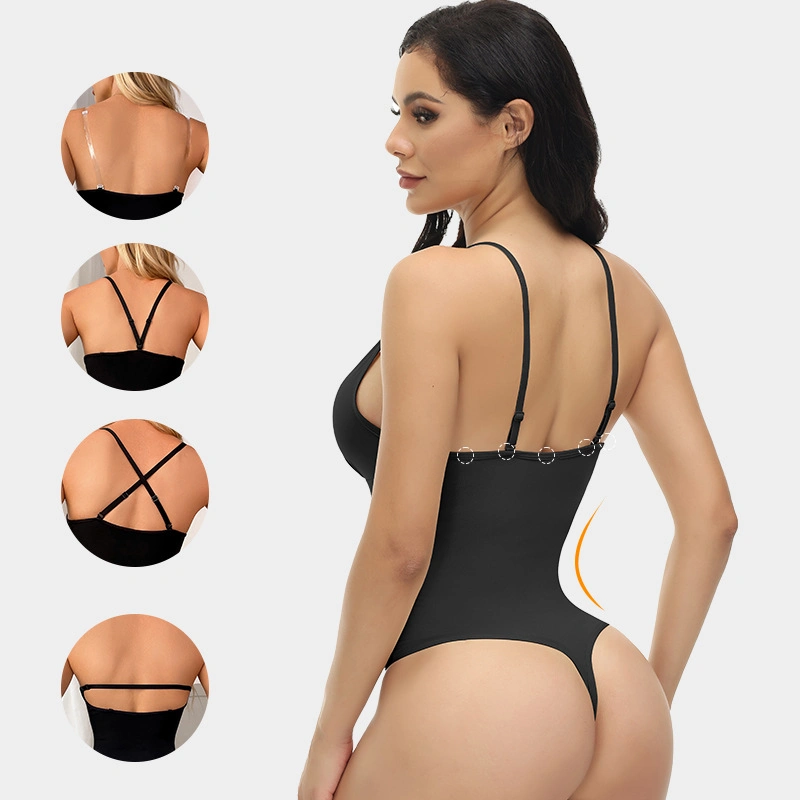 Plus Size Halter One-Piece Shapewear Abdominal Girdle Waist Beauty Shaping Underwear Elastic Tight Bodysuit